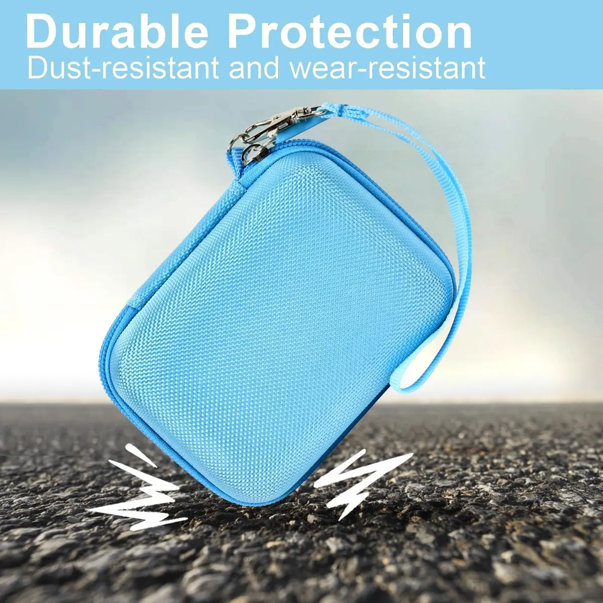 ALKOO Blue Camera Case for Compact Digital Cameras | Fits Kodak Pixpro, Camkory, Mini Cameras (13.3cm x 9.5cm x 6.3cm) - view 5