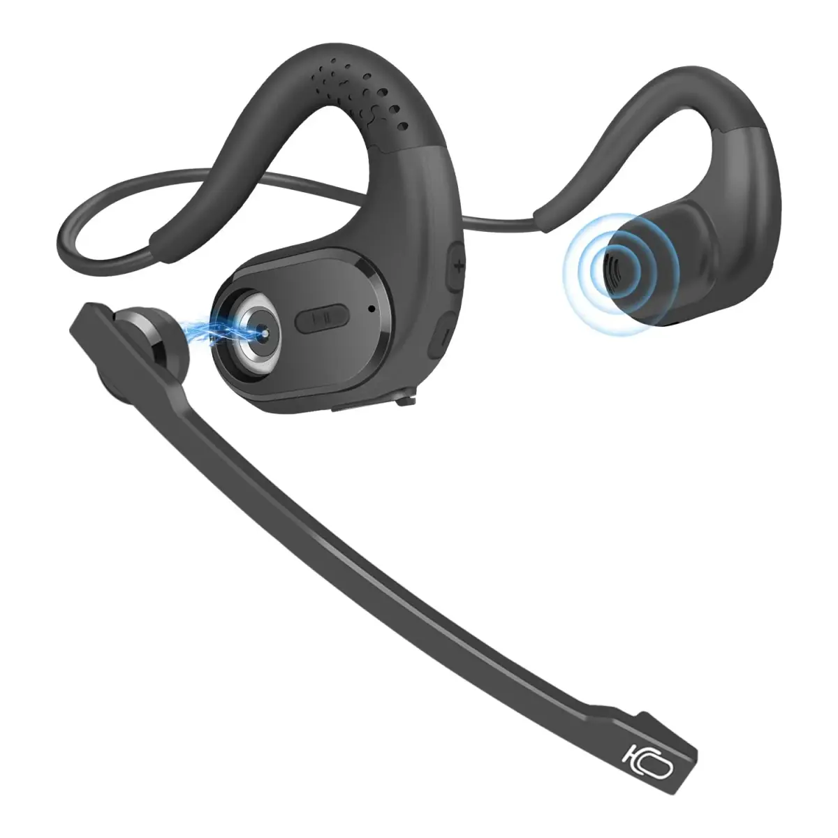 BANIGIPA Open Ear Wireless Bluetooth Headphones with Detachable Boom Mic & 12-Hour Battery | Bluetooth 5.4, IPX5 Waterproof, Dual Connection - main product image