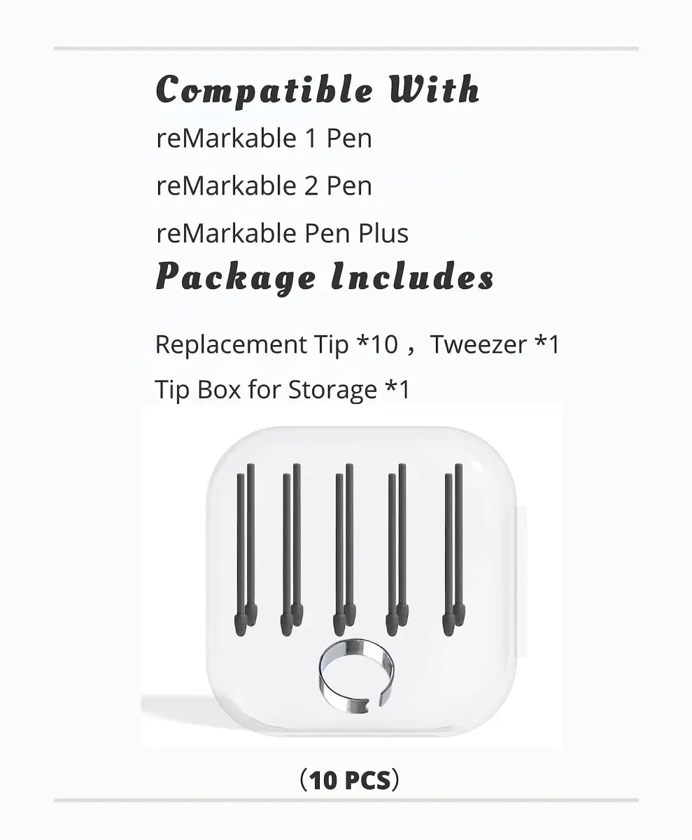 yelzoolny Marker Pen Tips for Remarkable 1/2 Stylus Pen Plus (10 PCS/2B, Felt) | Paper-Like Feel for Digital Writing - view 5