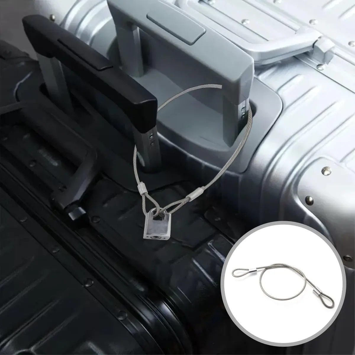 PUSNMI Stainless Steel Cable with Loops | Vinyl Coated Wire Rope for Security & Hanging Light-Weight Items - view 6
