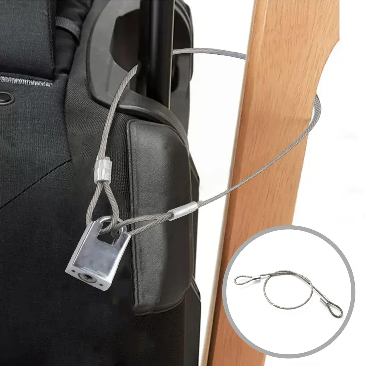 PUSNMI Stainless Steel Cable with Loops 12in | Vinyl Coated, 2mm, 10 Pack - view 6