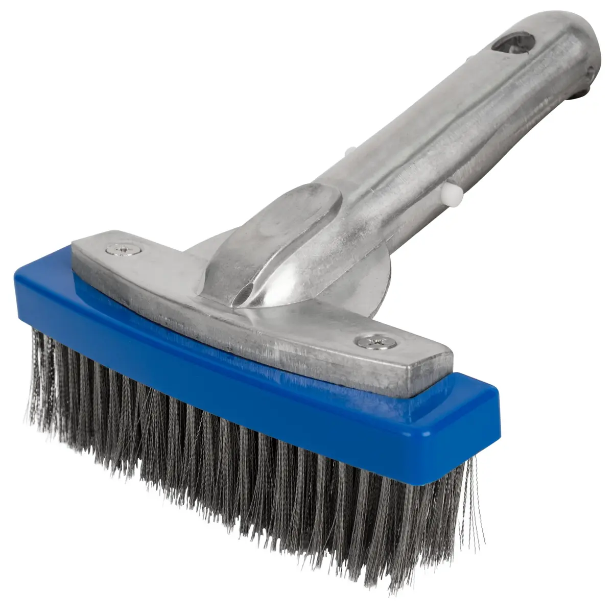 BlueStars 5in Pool Brush with Stainless Steel Bristle Wire & Aluminum | Heavy Duty Pool Cleaning Tool - main product image