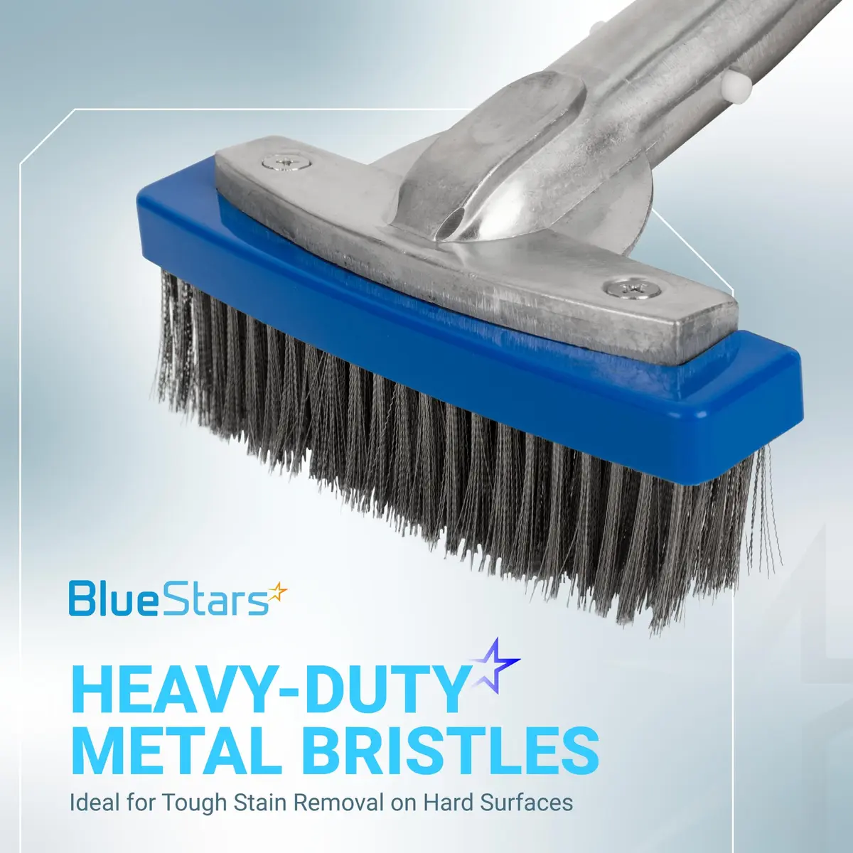 BlueStars 5in Pool Brush with Stainless Steel Bristle Wire & Aluminum | Heavy Duty Pool Cleaning Tool - view 8