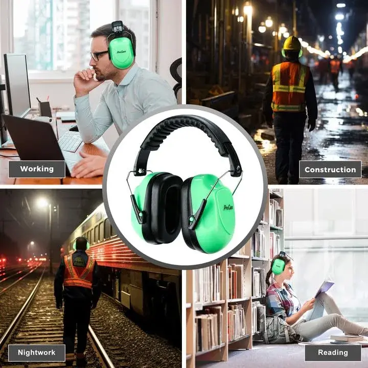 ProCase NRR 28dB Hearing Protection Earmuffs | Adjustable Noise Cancelling Headphones for Adults & Teens (Luminous) - view 8