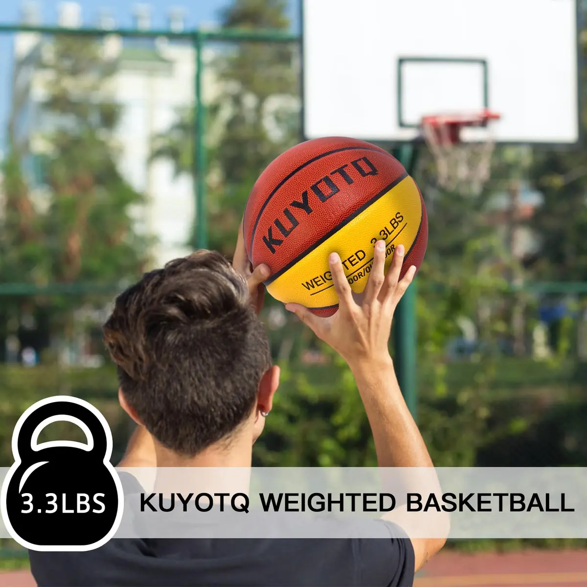 KUYOTQ Weighted Basketball Size 7 (1.5kg / 3.3lbs) | Official Size Trainer for Enhanced Dribbling & Control - view 4