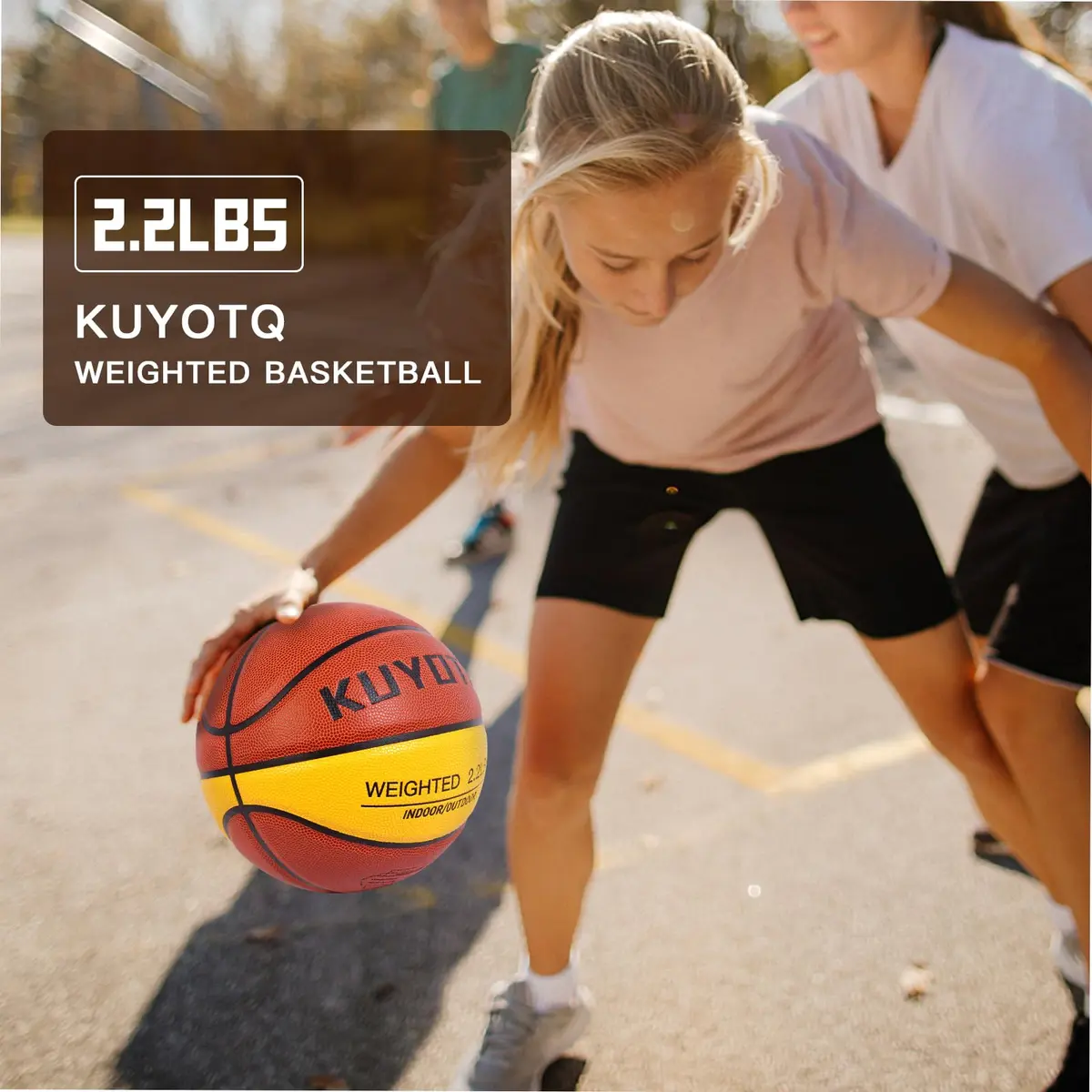 KUYOTQ 2.2lbs Weighted Training Basketball Size 6 (1.0kg) | Improve Ball Handling Dribbling - view 2
