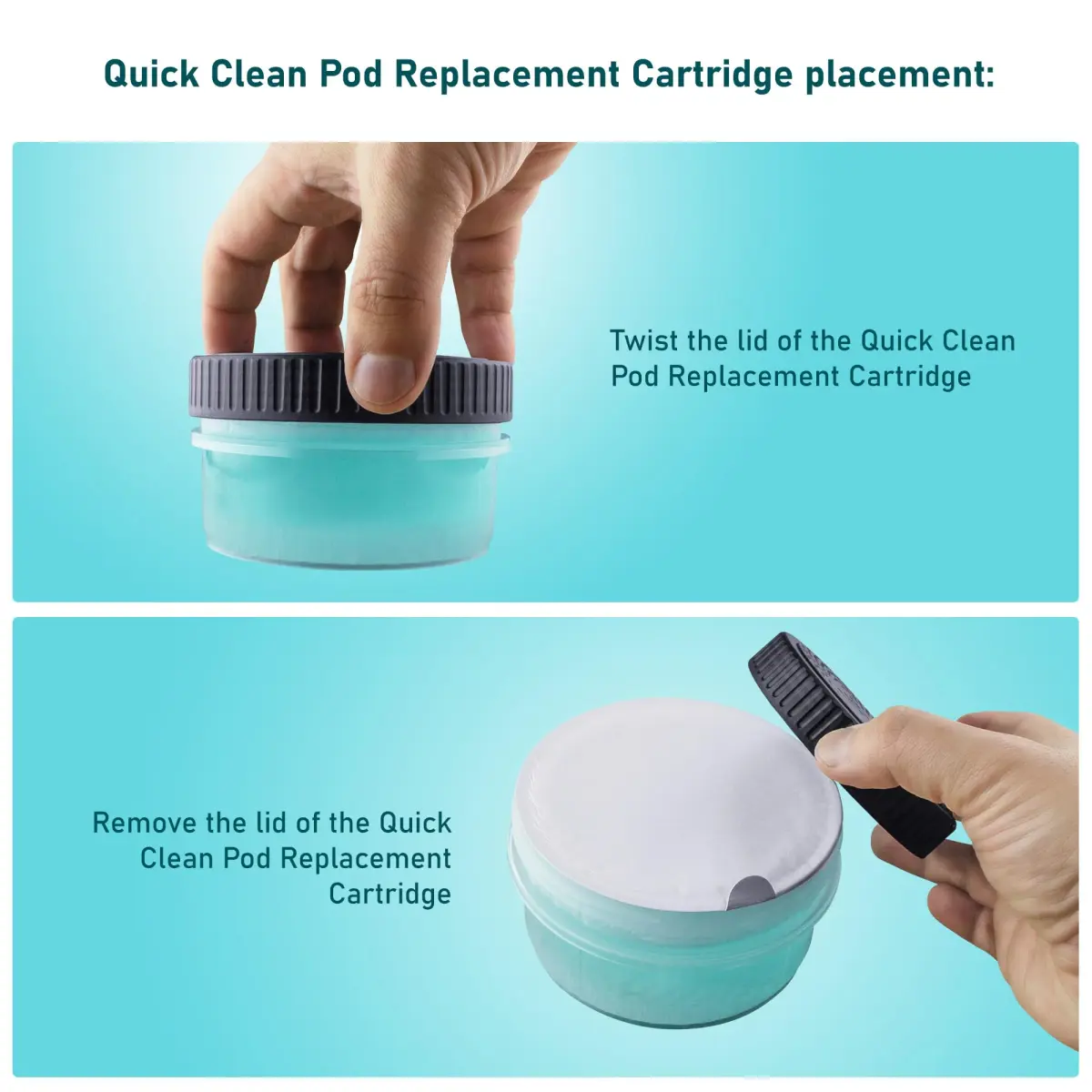 Clark Shaving Co. Quick Clean Cartridges for Philips Norelco Shavers, 4-Pack | USA Lubricant, 3 Months Use Per Cartridge - view 3