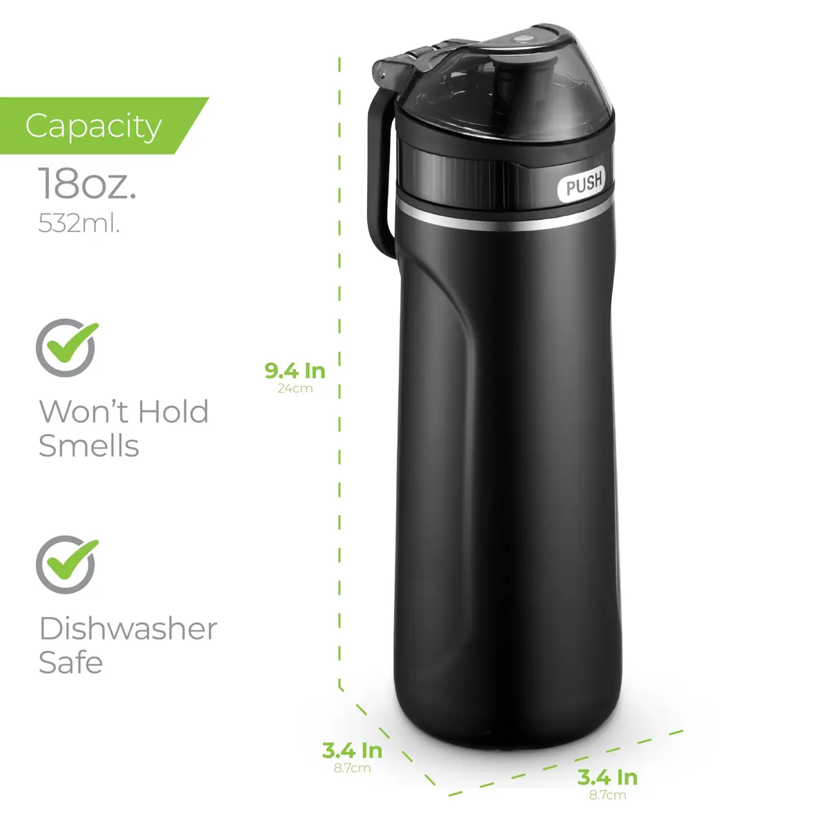 SIPX 18 oz Premium Stainless Steel Water Bottle with Straw Lid | Triple Insulated, Leakproof & BPA-Free - view 4