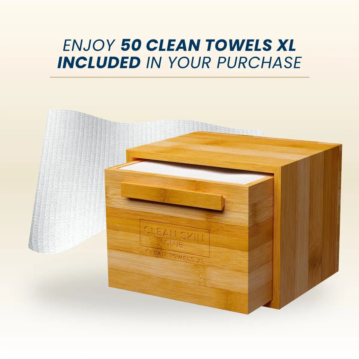 CLEAN SKIN CLUB Disposable Face Towels 50 Count | Natural Bamboo, Sensitive Skin Friendly - view 5