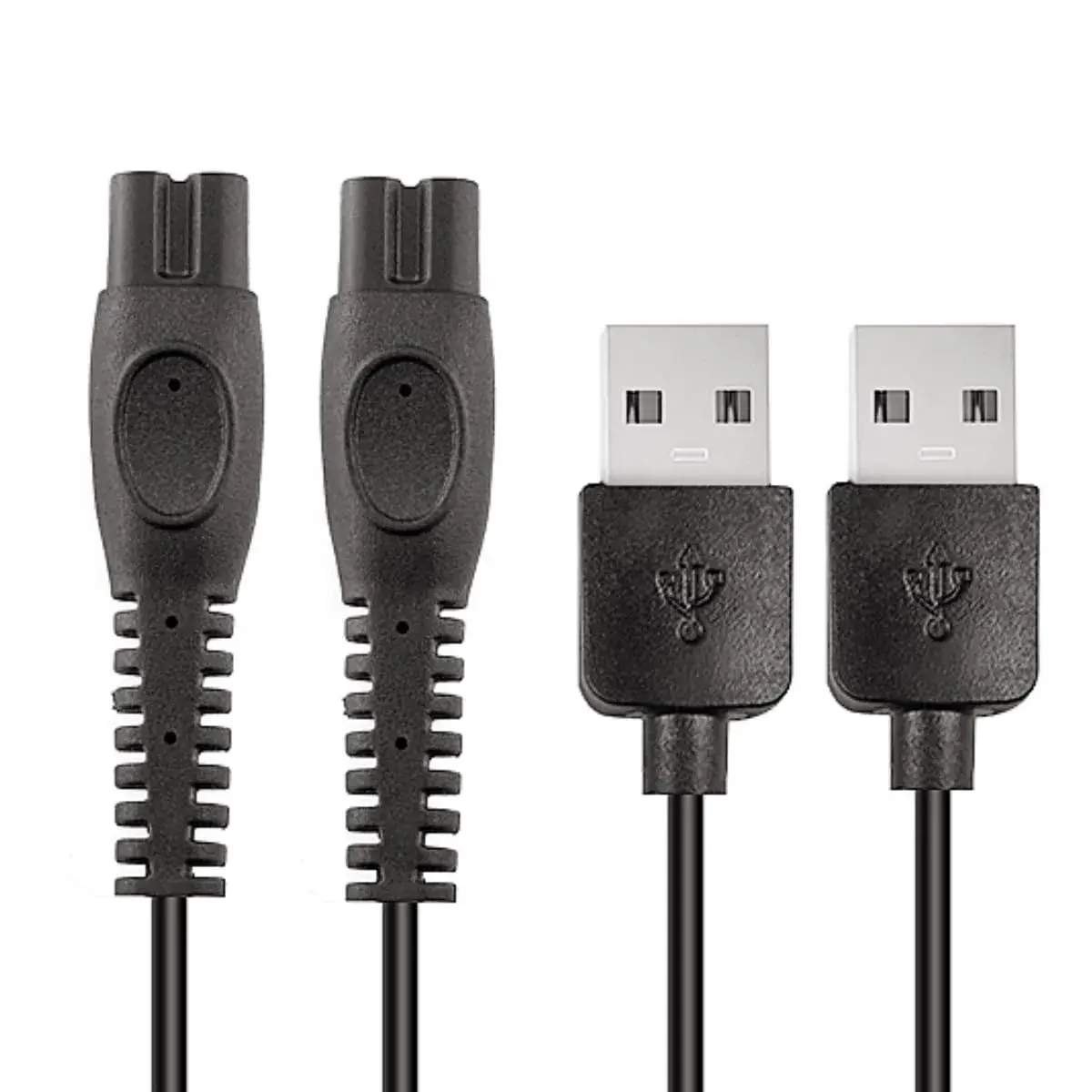 Qjin USB-A Charging Cable 100cm (3.3ft) 2-Pack | Safe & Fast Charging for Philips Norelco Shavers - main product image