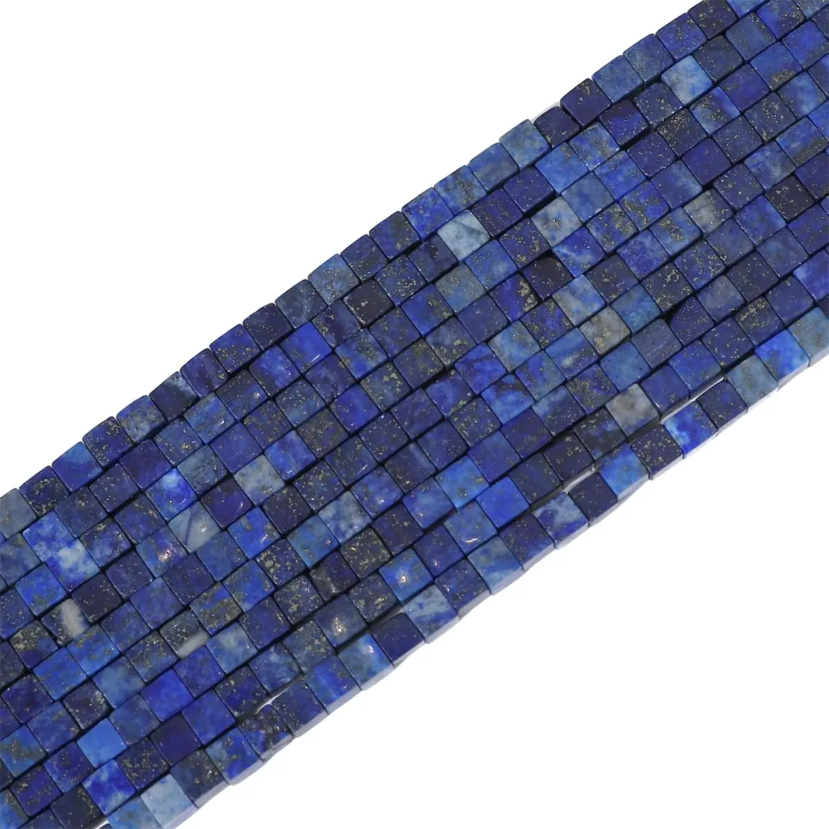 Beadia Natural Lapis Lazuli Beads 4x4mm | Unique Semi-Gemstone Jewelry Beads - view 7