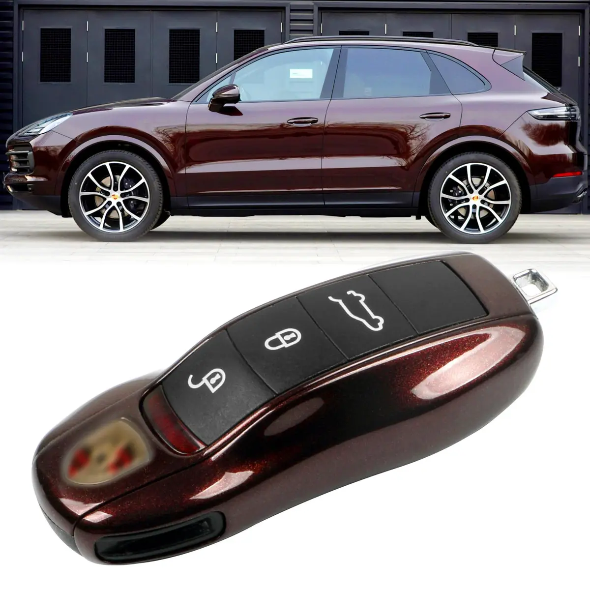 Jaronx Compatible with Porsche Key Fob Cover for Cayenne Panamera Macan | Scratch-Resistant ABS, Custom Fit - main product image