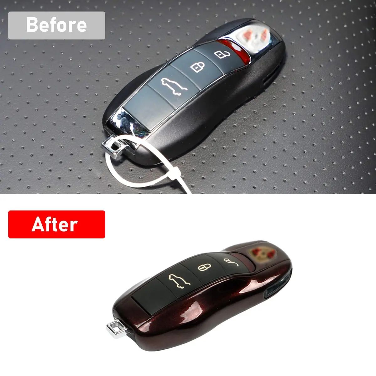 Jaronx Compatible with Porsche Key Fob Cover for Cayenne Panamera Macan | Scratch-Resistant ABS, Custom Fit - view 6