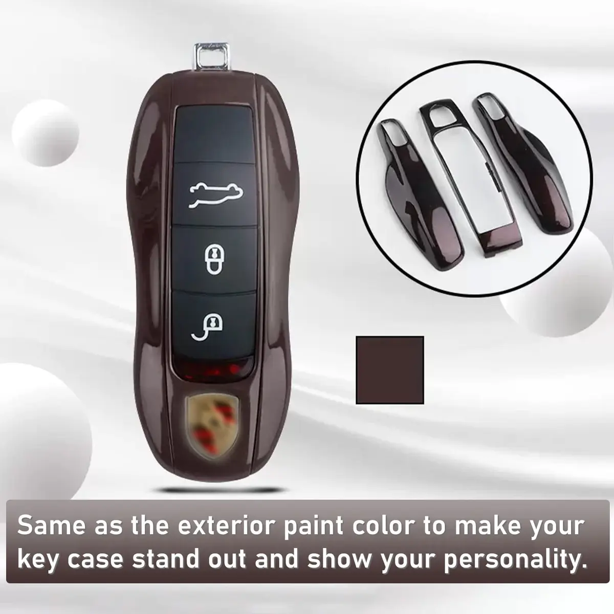 Jaronx Compatible with Porsche Key Fob Cover for Cayenne Panamera Macan | Scratch-Resistant ABS, Custom Fit - view 3