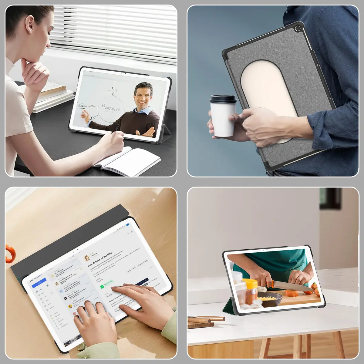 MoKo for Google Pixel Tablet Case 2023 11 inch, Gray | Slim Trifold Stand with Impact-Resistant PC Back - view 9