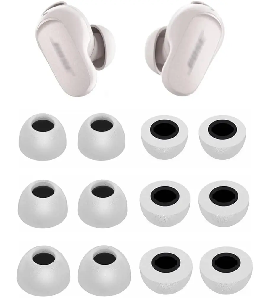 Rqker Foam Eartips Compatible with Bose QuietComfort Earbuds II, 6 Pairs S/M/L Sizes Soft Memory Foam Ear Tips - main product image