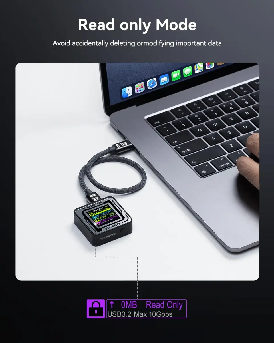 DockCase Pocket M.2 2230 NVMe SSD Enclosure Black | USB 3.2 Gen 2 10Gbps with 3s PLP - view 5