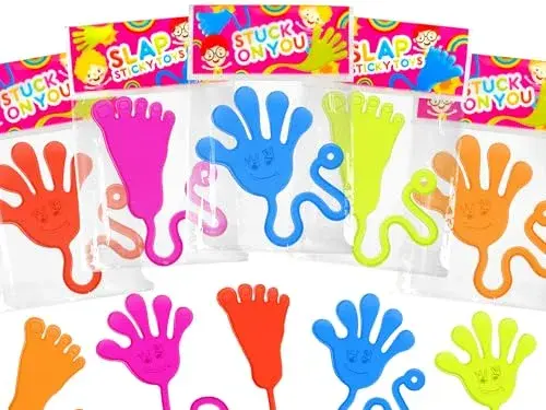 Leetous Sticky Hands & Feet Party Favors 20 PCS | Non-Toxic Vinyl Toys for Kids 3-6 Years - main product image