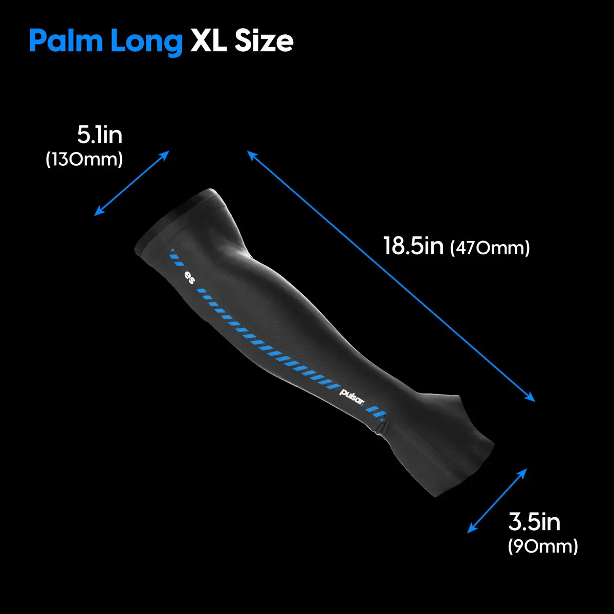 Pulsar Gaming Gears Palm Long Gaming Arm Sleeve, Large, Black | Cooling, Elastic, Durable for eSports - view 6