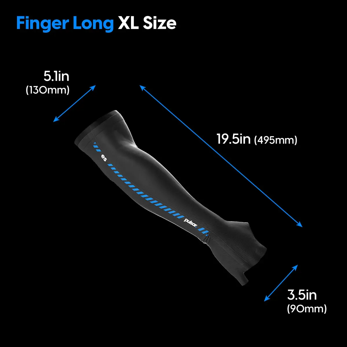 Pulsar Gaming Gears Finger Long Gaming Arm Sleeve Medium Black | Cooling, Elastic, Durable for Esports - view 6