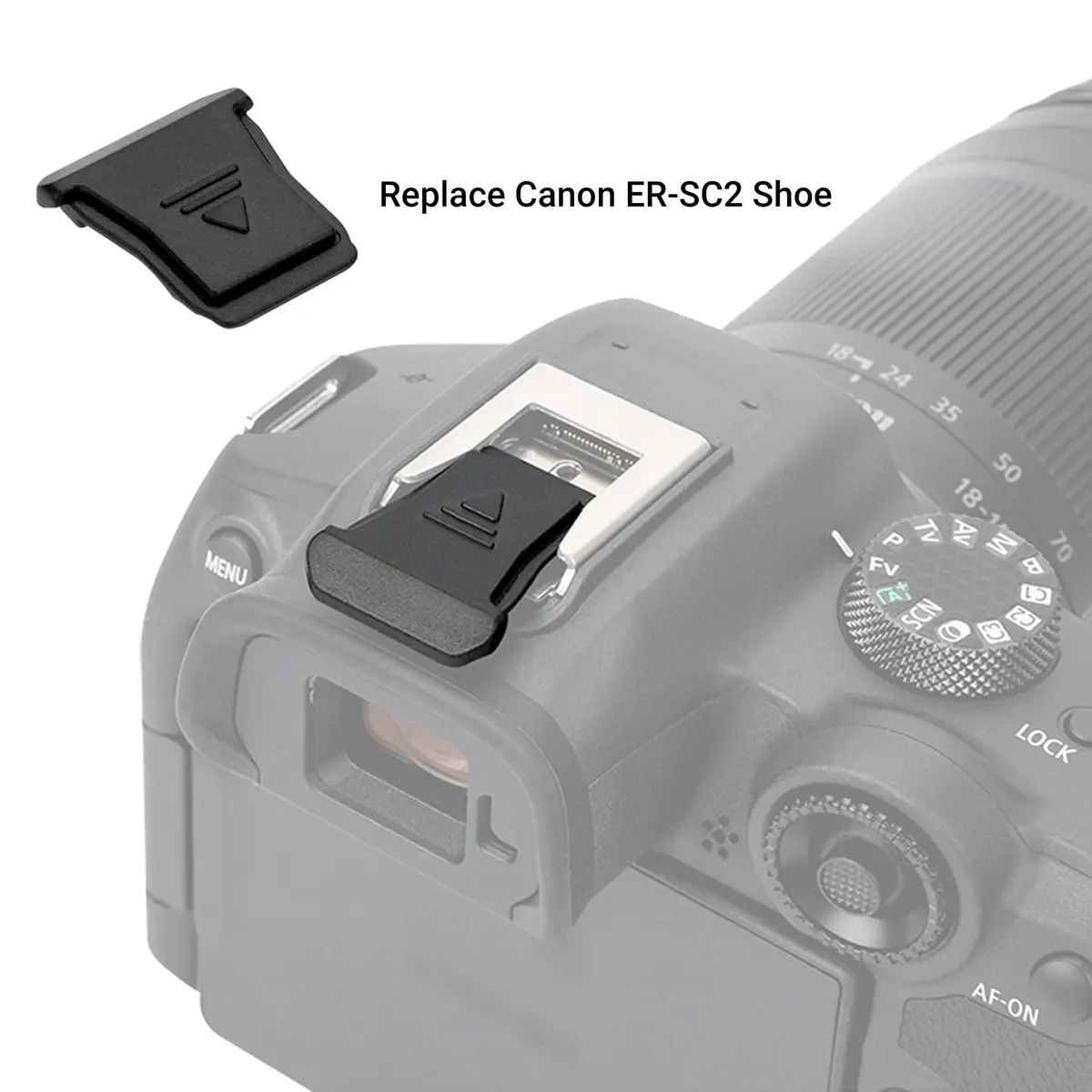JJC Camera Shoe Cover for Canon EOS R8 R50 R6 Mark II R5 Mark II R7 R10 R3 R5C | Protects Hot Shoe Contacts - view 3