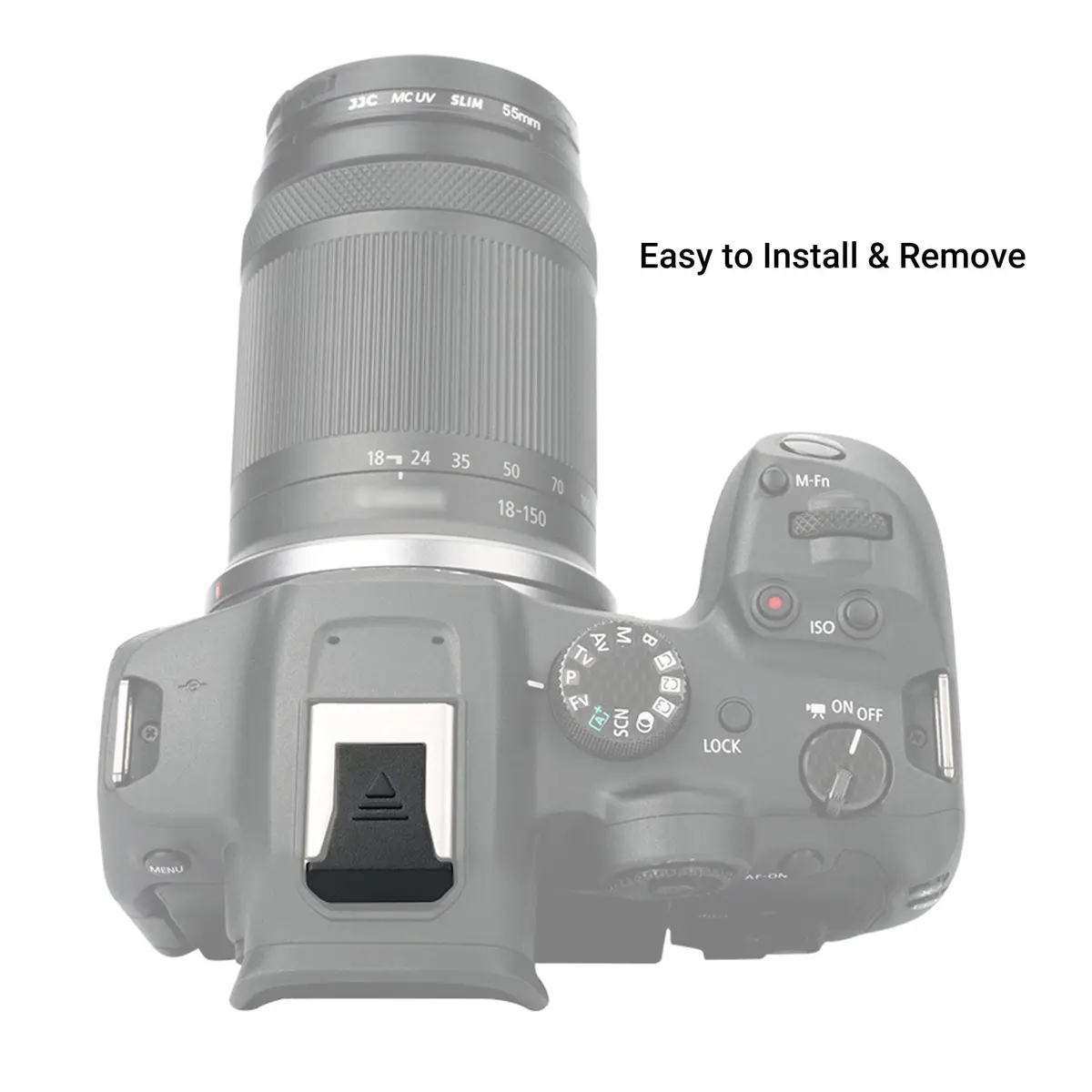 JJC Camera Shoe Cover for Canon EOS R8 R50 R6 Mark II R5 Mark II R7 R10 R3 R5C | Protects Hot Shoe Contacts - view 4