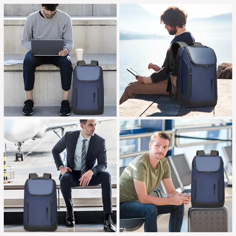 BANGE Business Smart Backpack Waterproof Fit 15.6 Inch Laptop Backpack with USB Charging Port, Travel Durable Backpack (36cm x 18cm x 45cm / 14.2" x 7.1" x 17.7") - view 7