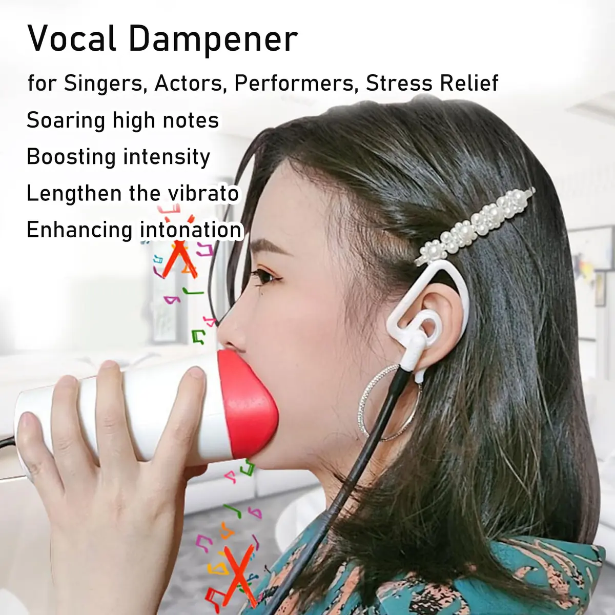 ALKISTA Vocal Dampener for Singing Practice, Portable Soundproof Dome with Thin Tube for Vocal Training & Stress Relief | 159 g (0.35 lb) - view 2