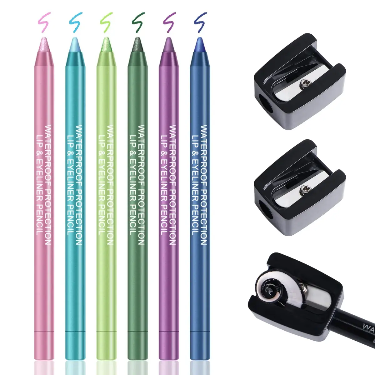 Ownest 6 Colors Eyeliner Gel Pencil Set B | Waterproof & Smudge-Proof for Professional Eye Makeup - main product image