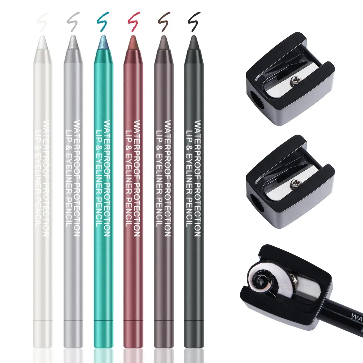 Ownest 6 Colors Eyeliner Gel Pencil Set A | Waterproof & Smudge-Proof for Professional Eye Makeup - main product image