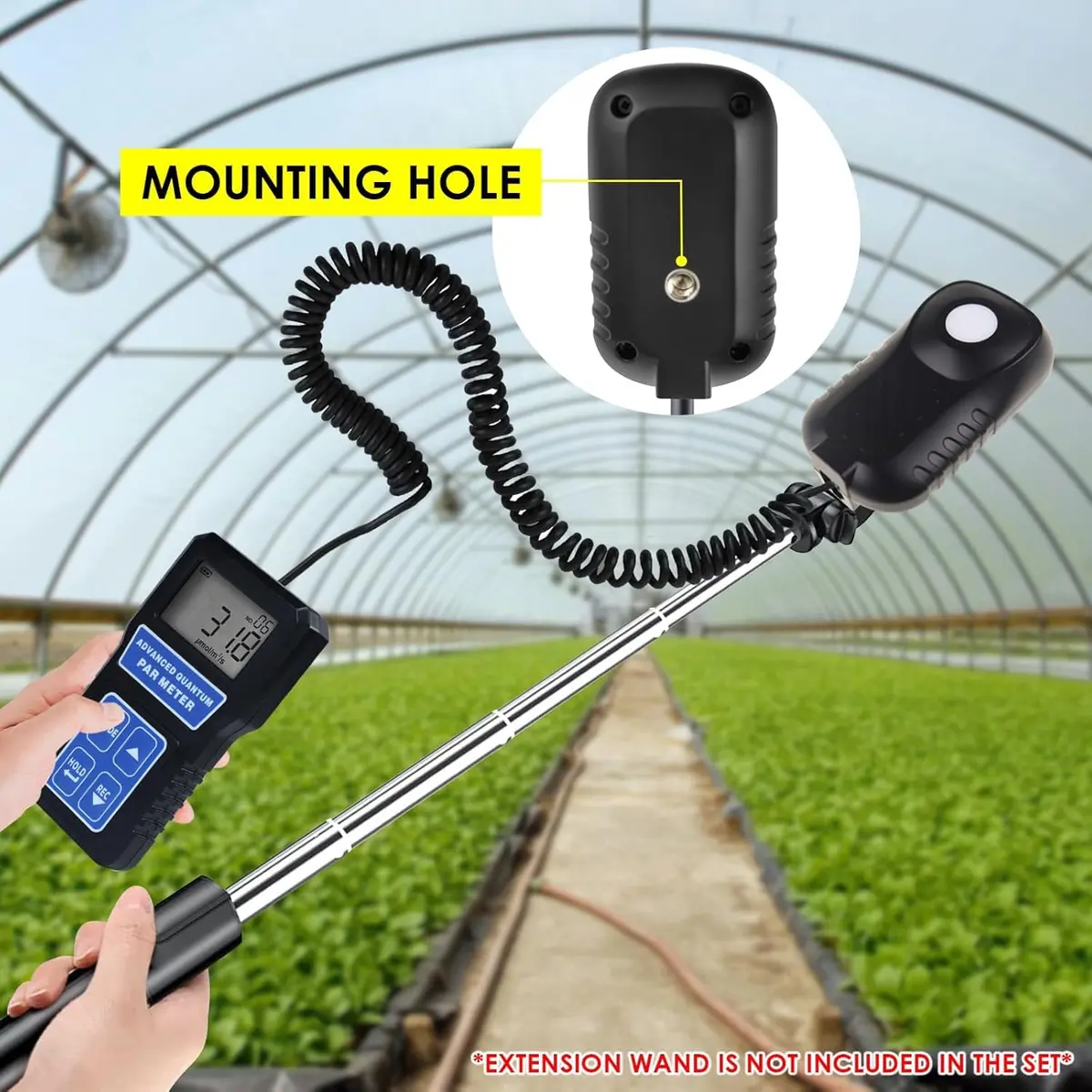 Landtek PAR Meter Quantum Par Meter for LED Grow Lights 400-700nm | Data Logging & Calibration (110-130 words) - view 5