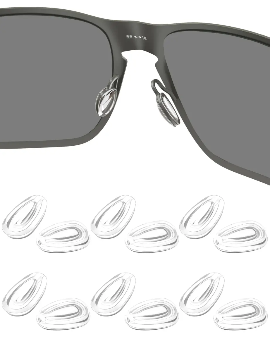 HILEEN Clear Replacement Nose Pads for Oakley Eyeglasses | 6 Pairs (13mm x 8mm) - main product image