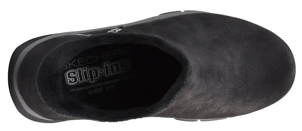Skechers Women's Easy Going-Modern Hour Slip-In Ankle Boot, Black, 8.5 | Vegan Leather & Faux Fur Comfort - view 5