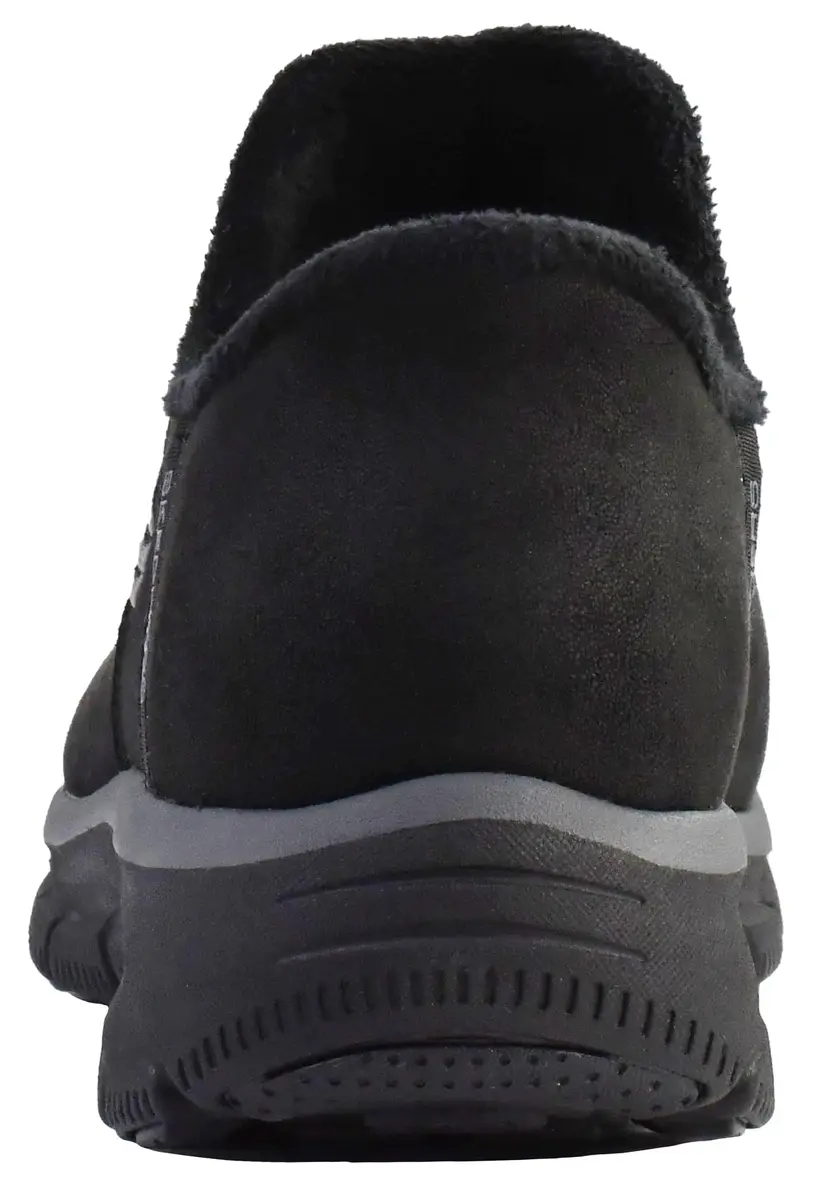 Skechers Women's Easy Going-Modern Hour Slip-In Ankle Boot, Black, 8.5 | Vegan Leather & Faux Fur Comfort - view 3
