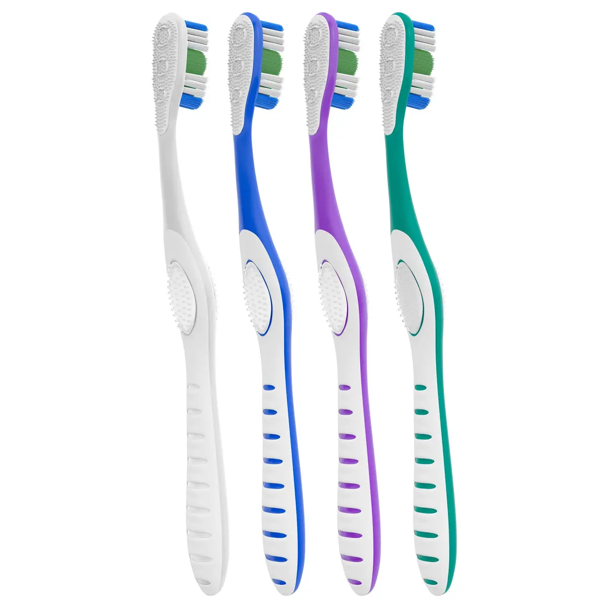 Colgate 360 Adult Toothbrush, Medium (4) Pack | Battery Powered, Red - view 3