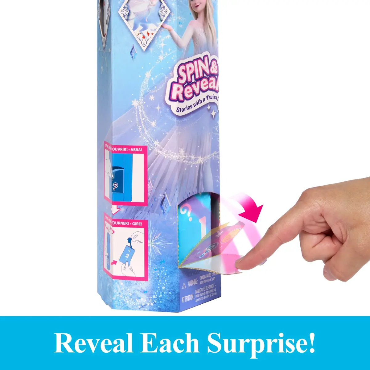 Mattel Disney Frozen Elsa Fashion Doll Set, Spin & Reveal with 11 Surprises, Inspired by the Movie - view 5