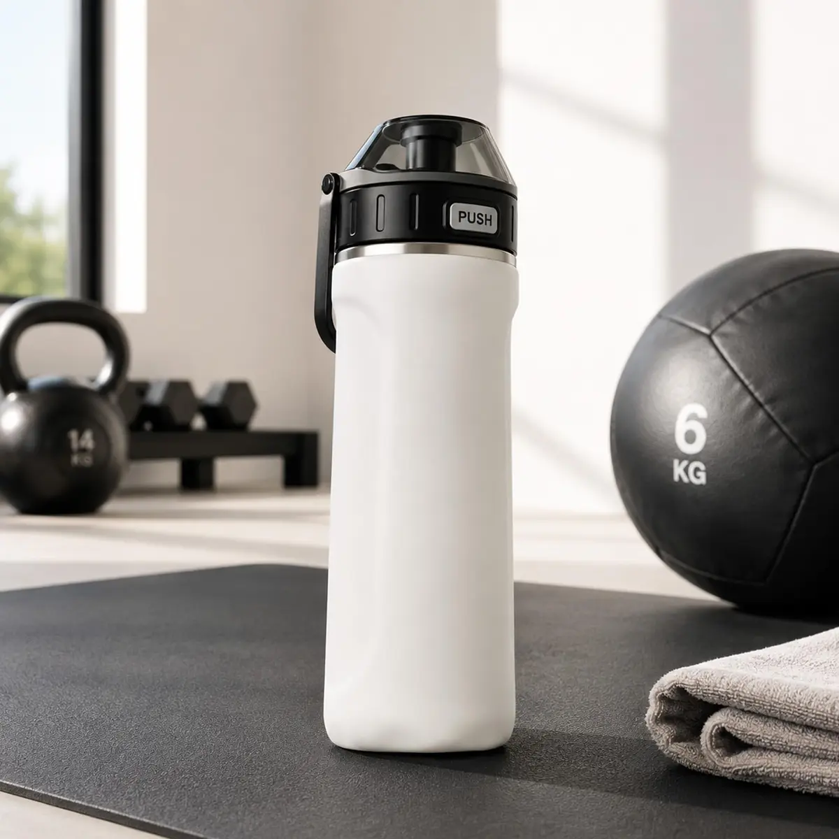 SipX™ Premium Stainless Steel Water Bottle with Straw Lid 18 oz | Triple Insulated, Leakproof, BPA-Free, White - view 5