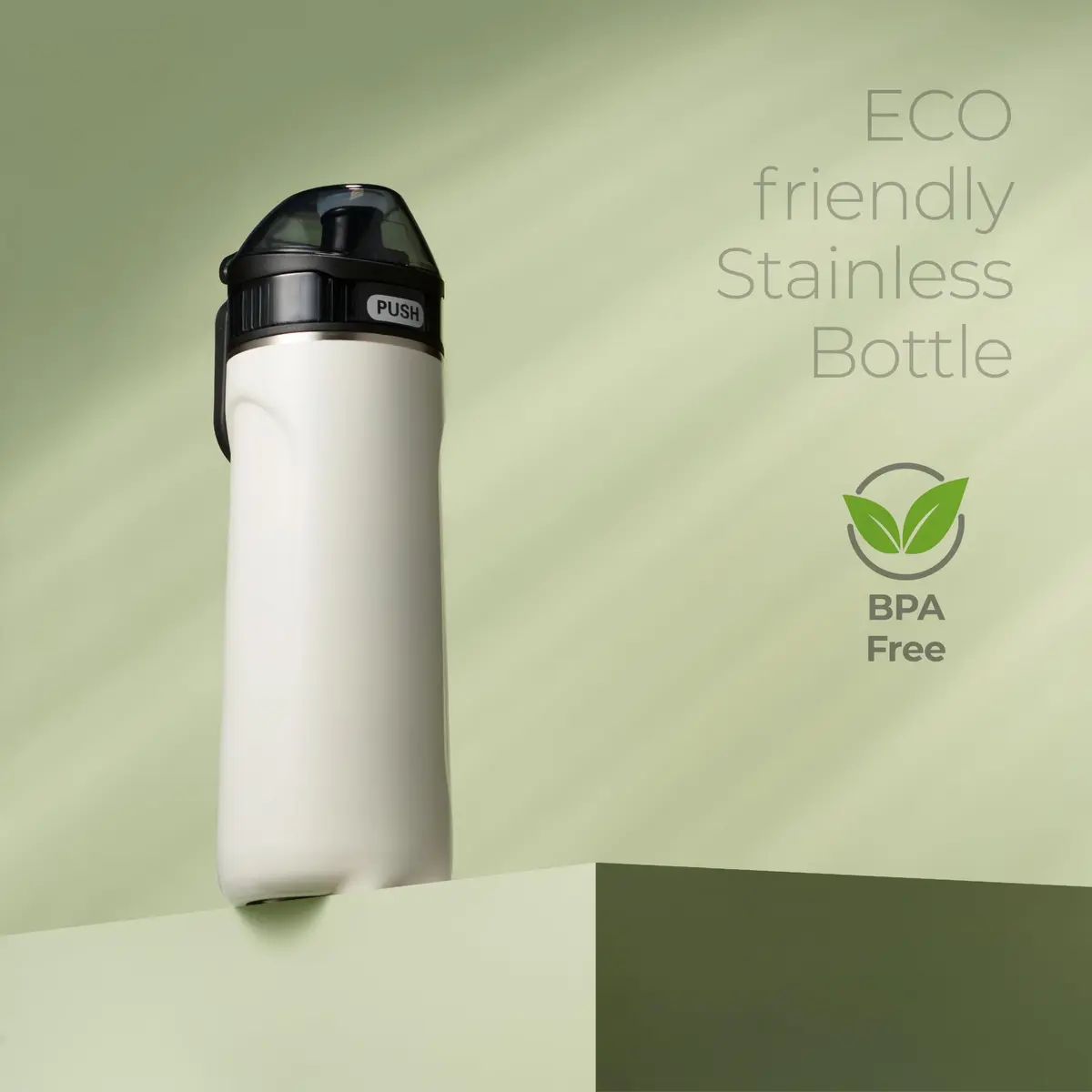 SipX™ Premium Stainless Steel Water Bottle with Straw Lid 18 oz | Triple Insulated, Leakproof, BPA-Free, White - view 3