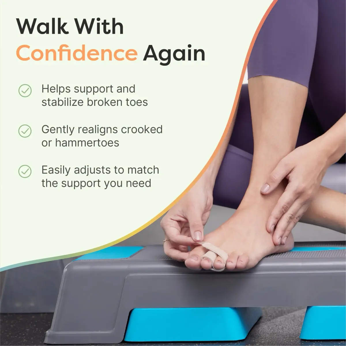 ZenToes Hammer Toe Straightener & Buddy Wraps, 8 Ct | Gentle Toe Support for Everyday Comfort - view 2