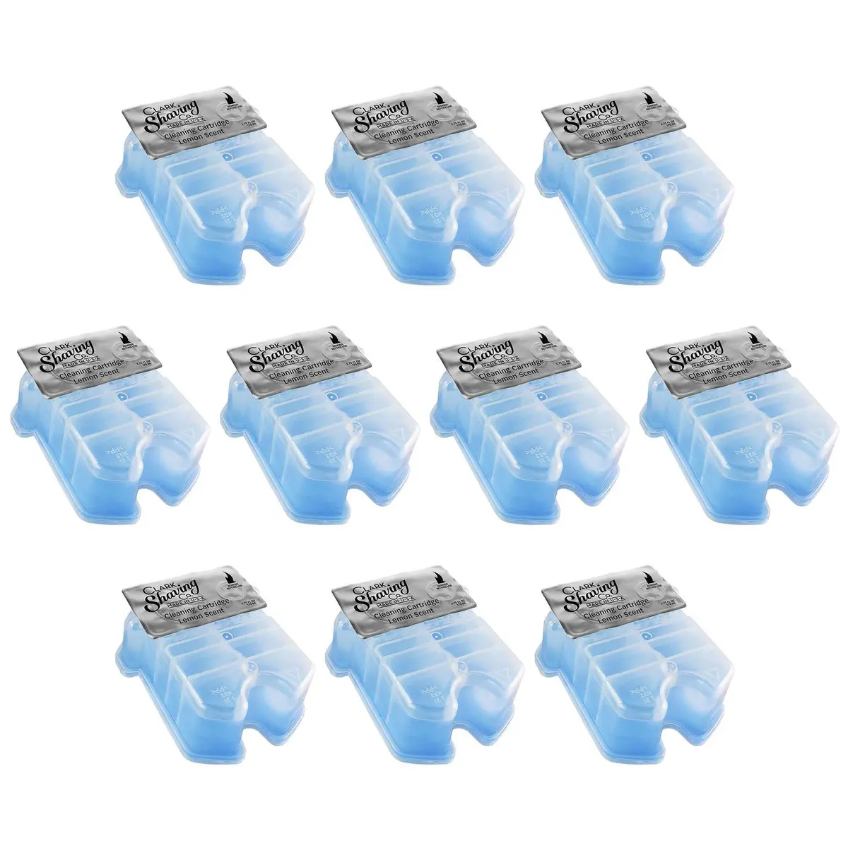 Clark Shaving Co. Refill Cartridges for Braun Clean & Renew System, 10-Pack | Alcohol-Based Cleaning Solution - main product image