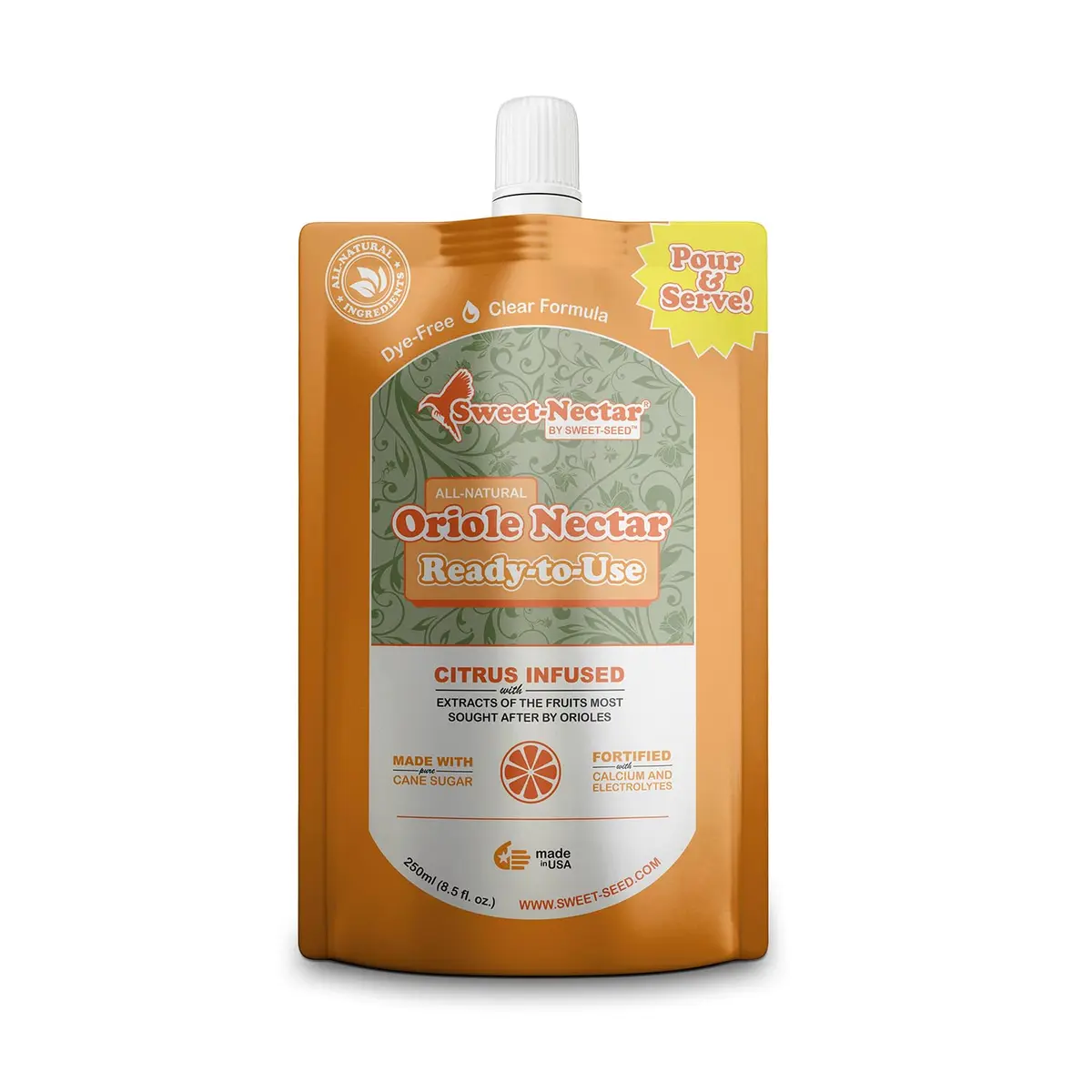 sweet-seed Oriole Nectar 250mL | Ready to Use, Extends Nectar Life for Orioles in India - main product image