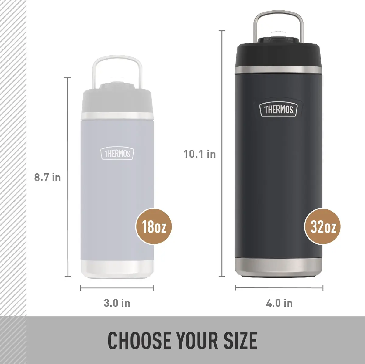 THERMOS ICON SERIES Stainless Steel Water Bottle with Straw Lid 32oz | Keeps Drinks Cold 24H - view 5