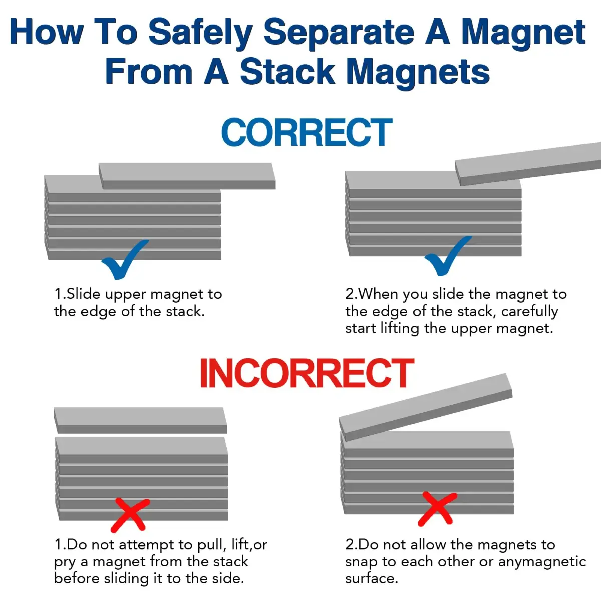 TRYMAG Strong Neodymium Bar Magnets 12 Pack 60x10x3mm | Powerful Rare Earth Magnets with Adhesive - view 6