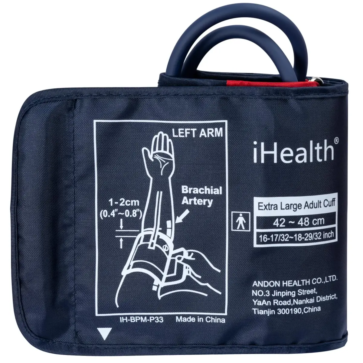 iHealth Extra Large Adult Replacement Blood Pressure Cuff 48cm (18.9") | Clinically Accurate for Big Arms - main product image