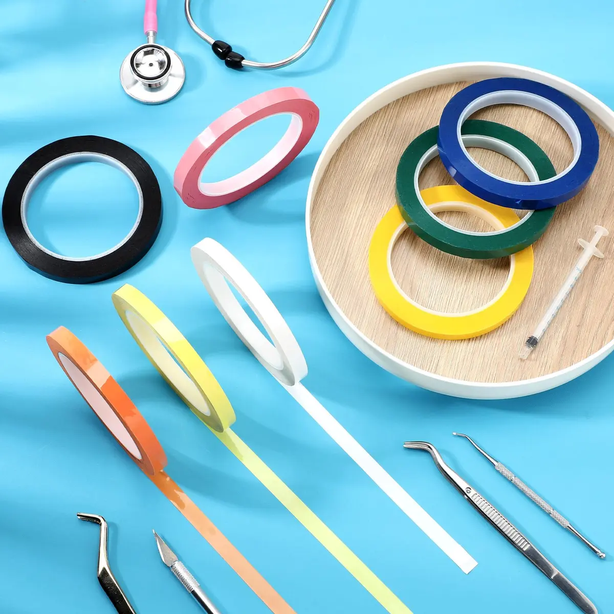 Frienda 8 Rolls Colors Autoclave Tape Surgical Instrument Tapes | High Temp, Steam Cleanable, Classify & Identify - view 6