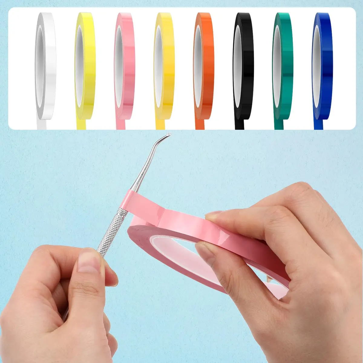 Frienda 8 Rolls Colors Autoclave Tape Surgical Instrument Tapes | High Temp, Steam Cleanable, Classify & Identify - view 4