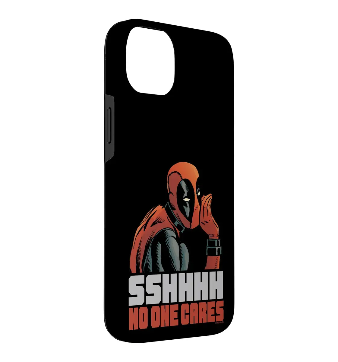 Marvel Deadpool Sshhhh No One Cares Case for iPhone 14 Plus | Heavy Duty Polycarbonate & TPU - view 3