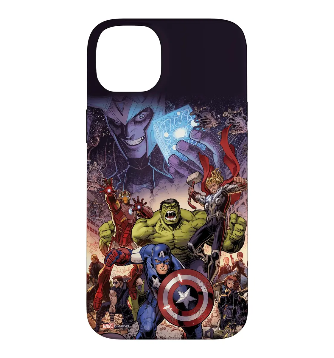 Marvel The Avengers Infinity Saga Comic Cover Case for iPhone 14 Plus | Marvel Super Hero Phone Cover with Drop Protection - main product image