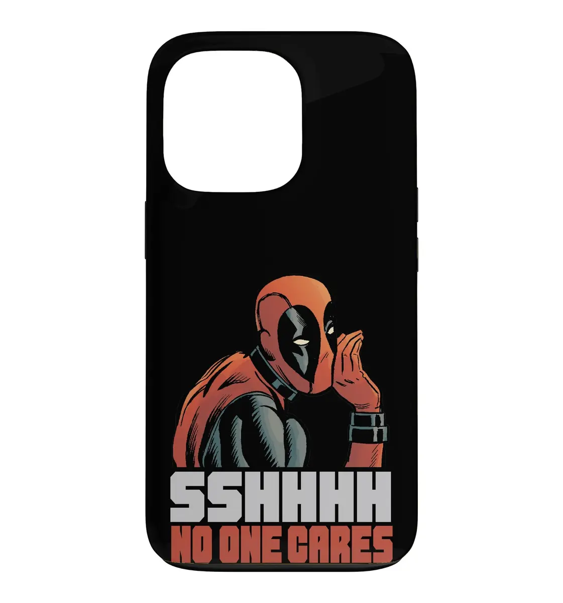 Marvel Deadpool Sshhhh No One Cares Case for iPhone 13 Pro | Heavy Duty Protection - main product image