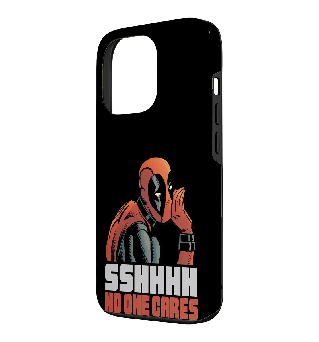 Marvel Deadpool Sshhhh No One Cares Case for iPhone 13 Pro | Heavy Duty Protection - view 2